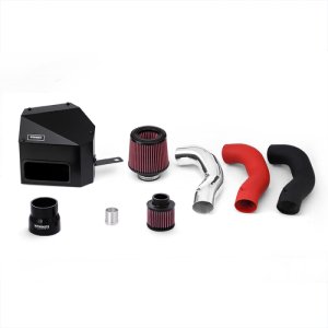 Volkswagen Golf Performance Air Intake - Mishimoto - High-Flow Oiled Air Filter, Powder-coated Black Airbox - Wrinkle Black - `15-`16