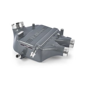 BMW M2 Intercooler Kit - Mishimoto - Air-to-Water Power Pack, Bar-and-Plate Single-Pass Core, Includes Heat Exchanger + Charge Pipe Kit - Lime Rock Gray Metallic - `19-`20