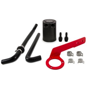 Honda Accord Baffled Oil Catch Can Kit - PCV Side - Mishimoto - Direct Fit - Red - `18-`22
