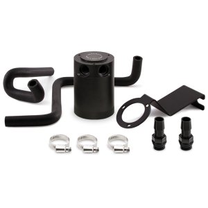 Toyota GR86 Baffled Oil Catch Can Kit - PCV Side - Mishimoto - 2-Port Compact Baffled - Black - `17-`20