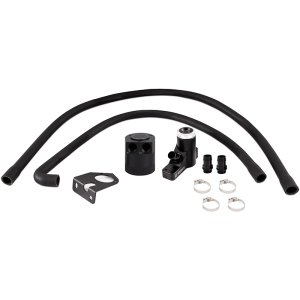 Ford Powerstroke Oil Catch Can Kit - Mishimoto - Baffled - Black - `08-`10