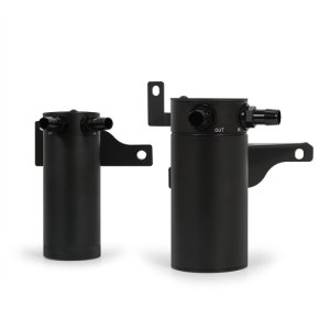 Ford F-150 Baffled Oil Catch Can Kit - Mishimoto - Dual-can setup - Black - `11-`14