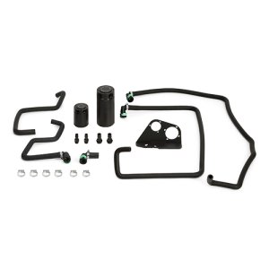 Ford F-150 Baffled Oil Catch Can Kit - Mishimoto - Dual-can setup - Black - `15-`16 Ford F-150 Baffled Oil Catch Can Kit - Mishimoto - Dual-can setup - Black - `15-`16