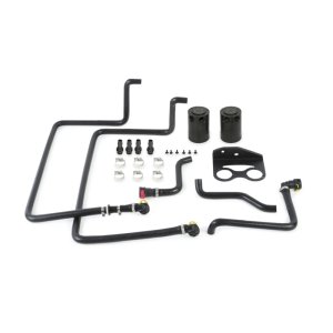 Ford F-150 Baffled Oil Catch Can Kit - Mishimoto - Dual-can setup - Black - `15-`16