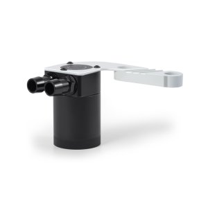 BMW M3 Baffled Oil Catch Can Kit - Mishimoto - 2-Port Compact, Color-Matched Bracket - Alpine White III - `15-`20
