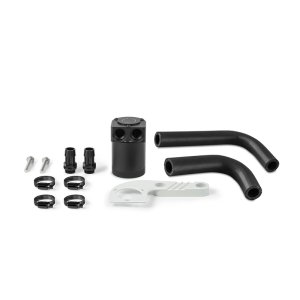 BMW M4 Baffled Oil Catch Can Kit - Mishimoto - 2-Port Compact, Color-Matched Bracket - Alpine White III - `15-`20