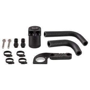 BMW M3 Baffled Oil Catch Can Kit - Mishimoto - Direct Fit with CNC-machined Lid - Wrinkle Black - `15-`20