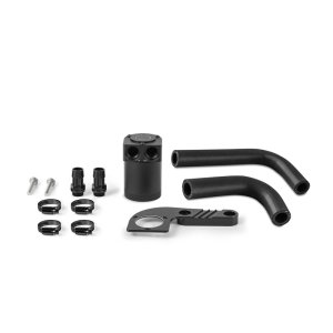 BMW M2 Baffled Oil Catch Can Kit - Mishimoto - 2-Port Compact Baffled, Color-Matched Black Sapphire - Black Sapphire Metallic - `19-`20