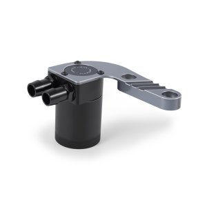 BMW M2 Baffled Oil Catch Can Kit - Mishimoto - 2-Port Compact, Color-Matched Bracket - Frozen Dark Gray - `19-`20