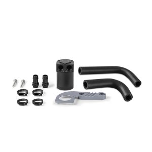 BMW M2 Baffled Oil Catch Can Kit - Mishimoto - 2-Port Compact, Color-Matched Bracket - Frozen Dark Gray - `19-`20