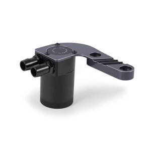 BMW M2 Oil Catch Can - Mishimoto - Baffled, 2-Port, Color-Matched Bracket - Mineral Gray Metallic - `15-`20