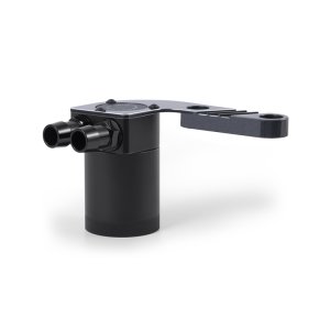 BMW M4 Oil Catch Can - Mishimoto - Baffled, 2-Port, Color-Matched Bracket - Mineral Gray Metallic - `15-`20