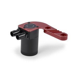 BMW M2 Baffled Oil Catch Can Kit - Mishimoto - 2-Port Compact Baffled, Single Can, Color-Matched Bracket - Sakhir Orange Metallic - `19-`20