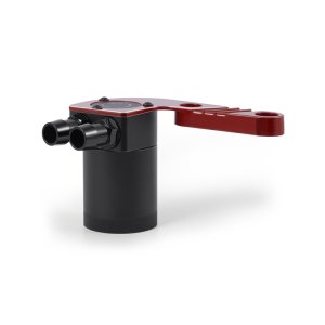 BMW M3 Baffled Oil Catch Can Kit - Mishimoto - 2-Port Compact Baffled, Single Can, Color-Matched Bracket - Sakhir Orange Metallic - `15-`20