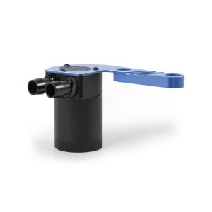 BMW M4 Baffled Oil Catch Can Kit - Mishimoto - Baffled, 2-Port Compact, Color-Matched Bracket - Yas Marina Blue Metallic - `15-`20