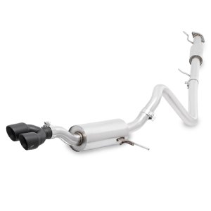Ford Fiesta ST Performance Exhaust - Mishimoto - Cat Back, Resonated, 2.5in Stainless Steel - Black Tips - `14-`16