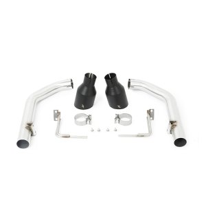 Ford Mustang Performance Exhaust - Rear - Mishimoto - Axle-back w/ Black Tips - Black - `15-`17