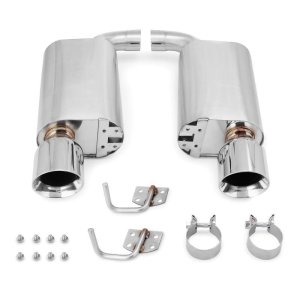 Ford Mustang Performance Exhaust - Rear - Mishimoto - Axle-back Exhaust Race with Polished Tips - Polished Tips - `15-`17