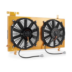 Subaru Impreza Fan Shroud Kit - Mishimoto - Plug-N-Play Performance Aluminum - Gold - `08-`15