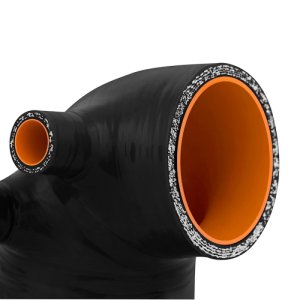 BMW Z3 M Coupe Performance Air Intake - Mishimoto - Silicone Intake Boot w/ 3.5in HFM - Black - `99-`00