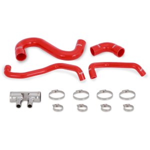 Ford Mustang Radiator Hose Kit - Lower - Mishimoto - Silicone with Heat-Resistant Fibers - Red - `15-`17