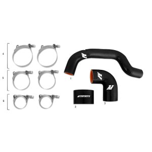 Subaru Impreza Intercooler Hose - Mishimoto - MM Silicone - Black - `04-`07