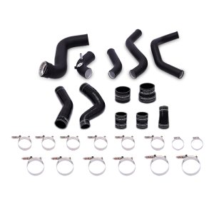 Ford F-150 Intercooler Kit - Mishimoto - Wrinkle Black with Pipes - Wrinkle Black - `11-`14