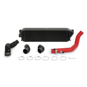 Honda Civic Type R Intercooler Kit - Mishimoto - Performance Intercooler Kit - Black Intercooler, Red Pipes - `17-`21