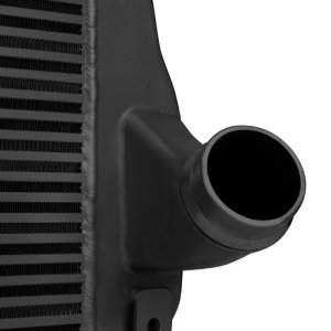 GMC Sierra 3500 Intercooler - Mishimoto - Bar-and-plate Core - Black - `06-`07