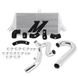 Mitsubishi Evolution Intercooler Kit - Mishimoto - Race Intercooler Kit with 3.5-inch Bar-and-Plate Core - Silver or Black - `01-`07