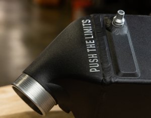 BMW M6 Intercooler Kit - Mishimoto - Air-to-Water, Bar-and-Plate, Includes Pipes - Wrinkle Black - `12-`16