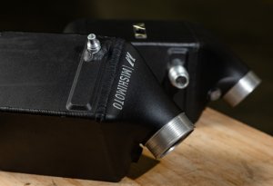 BMW M6 Intercooler Kit - Mishimoto - Air-to-Water, Bar-and-Plate, Includes Pipes - Wrinkle Black - `12-`16