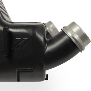 BMW 3 Series Performance Intercooler - Mishimoto - 6 inch thick, angled step-core design - Black - `12-`16