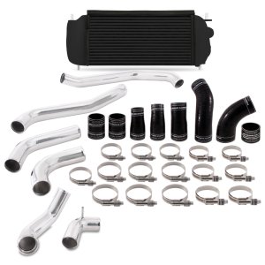 Ford F-150 Performance Intercooler Kit - Mishimoto - EcoBoost, Black Cooler Polished Pipes - Black Coolant Polished Pipes - `17-`21