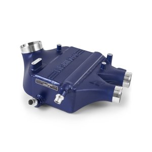 BMW M3 Intercooler - Mishimoto - Performance Air-to-Water, Color Matched, Single-Pass Core, Bar-and-Plate, Cast Aluminum End Tanks - Frozen Dark Blue II Metallic - `15-`20 BMW M3 Intercooler - Mishimoto - Performance Air-to-Water, Color Matched, Single-Pass Core, Bar-and-Plate, Cast Aluminum End Tanks - Frozen Dark Blue II Metallic - `15-`20