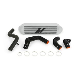 Ford Focus Intercooler Kit - Mishimoto - Performance Intercooler Kit w/ Black Pipes - Silver - `13-`18