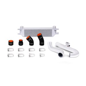 Ford Mustang Intercooler Kit - Mishimoto - Performance Intercooler - Silver Core Polished Pipes - `15-`23