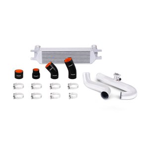Ford Mustang Intercooler Kit - Mishimoto - Performance Intercooler - Silver Core Polished Pipes - `15-`23