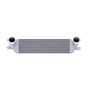 Ford Mustang Intercooler Kit - Mishimoto - Performance Intercooler with Silver Core and Wrinkle Black Pipes - `15-`23