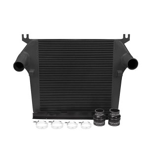 Dodge Ram 3500 Intercooler - Mishimoto - Bar-and-plate construction with cast aluminum end tanks - Black - `10-`12
