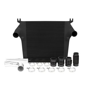 Dodge Ram 3500 Intercooler Kit - Mishimoto - Bar-and-Plate with Cast Aluminum End Tanks - Black - `10-`12