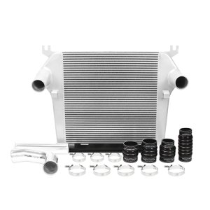 Dodge Ram 3500 Intercooler Kit - Mishimoto - Bar-and-plate with cast aluminum end tanks - Silver - `10-`12 Dodge Ram 3500 Intercooler Kit - Mishimoto - Bar-and-plate with cast aluminum end tanks - Silver - `10-`12