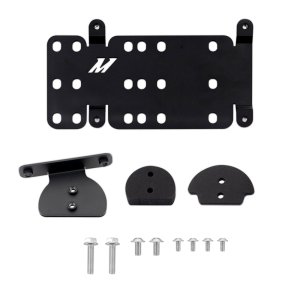 Chevrolet Silverado 1500 License Plate Relocation - Front - Mishimoto - Tow Hook License Plate Relocation Bracket - Black - `19-`21