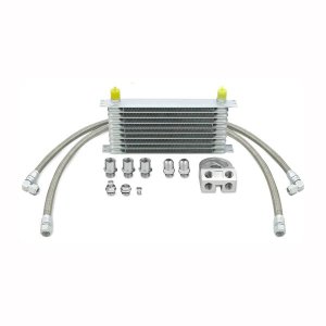 Scion FR S Oil Cooler Kit - Front - Mishimoto - Thermostatic - Silver - `13-`27