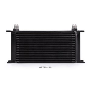 Mitsubishi Evolution Oil Cooler Kit - Mishimoto - V-mounted Dual Coolers - Black - `10-`11