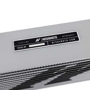 BMW M6 Performance Oil Cooler - Mishimoto - Bar-and-Plate Core, 55mm Thick, Silver Powder-Coated, CNC-Billet End Tanks - Silver - `12-`20