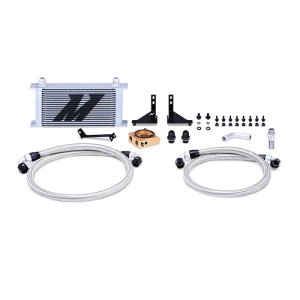 Ford Fiesta ST Oil Cooler Kit - Front - Mishimoto - Thermostatic - Silver - `14-`16