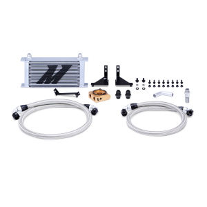 Ford Fiesta ST Oil Cooler Kit - Front - Mishimoto - Thermostatic - Silver - `14-`16