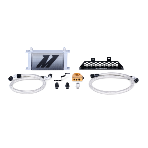 Ford Focus ST Oil Cooler Kit - Front - Mishimoto - Thermostatic - Silver - `13-`15