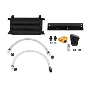Hyundai Genesis Coupe Oil Cooler Kit - Front - Mishimoto - Thermostatic - Black - `10-`12